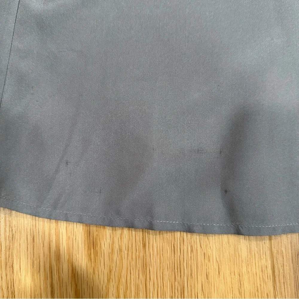 J.Crew Factory Silk Sleeveless Ruffle-Trim Gray Size 2 *See Measurements*